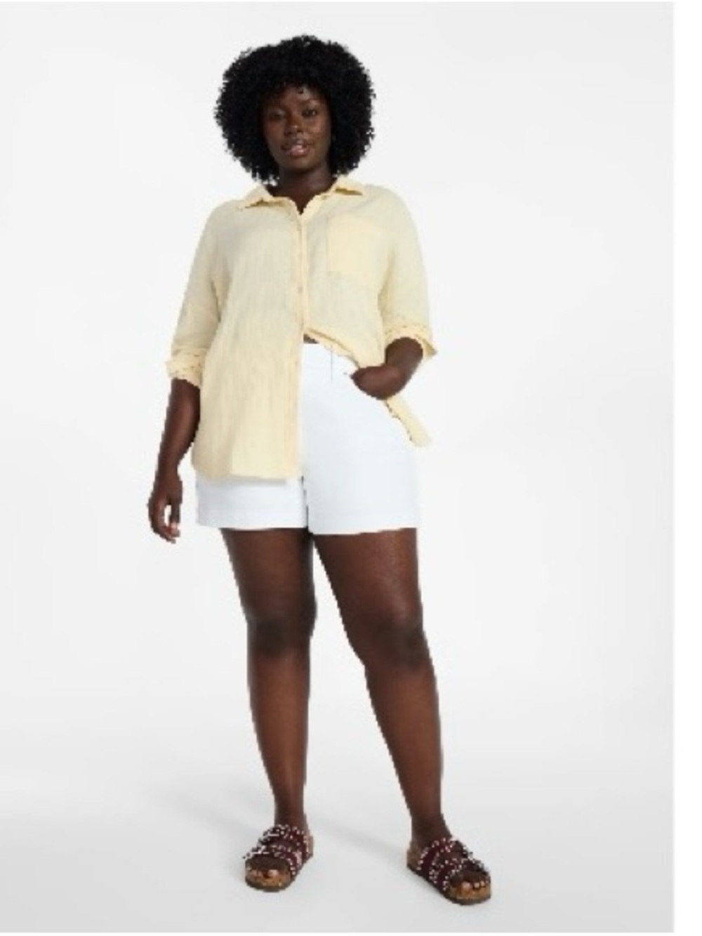 Terra & Sky White Women's Shorts